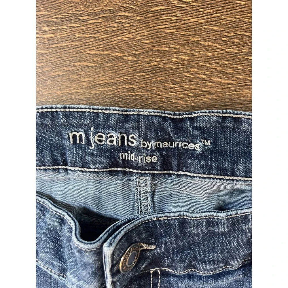 Maurices M Jeans‎ Mid Rise Blue Wash Skinny Stretch Denim Pants Women 18W REG